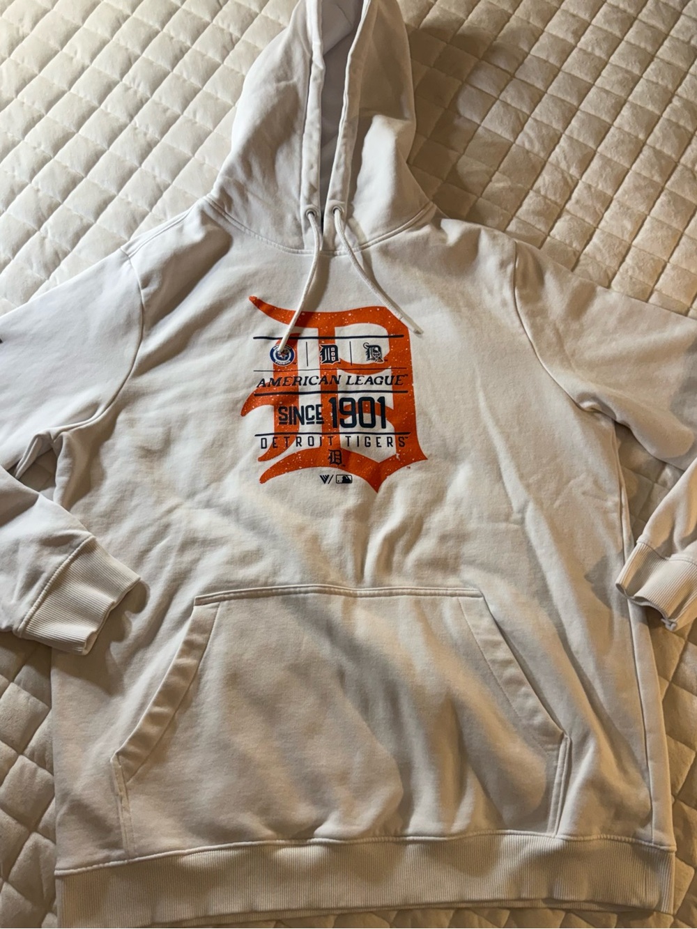 Levelwear Detroit Tigers Hoodie XL White American League Graphic Sweatshirt MLB